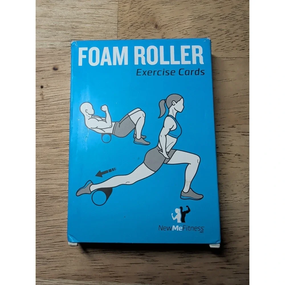 Foam Roller Workout Cards, Instructional Fitness Deck for Women & Men, Beginn...